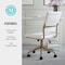 Martha Stewart Ivy Upholstered Office Chair in White/Polished Brass CH-220921-1-WH-GLD-MS - alternate 7